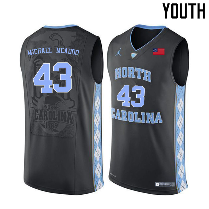 Youth North Carolina Tar Heels #43 James Michael McAdoo College Basketball Jerseys Sale-Black - Click Image to Close